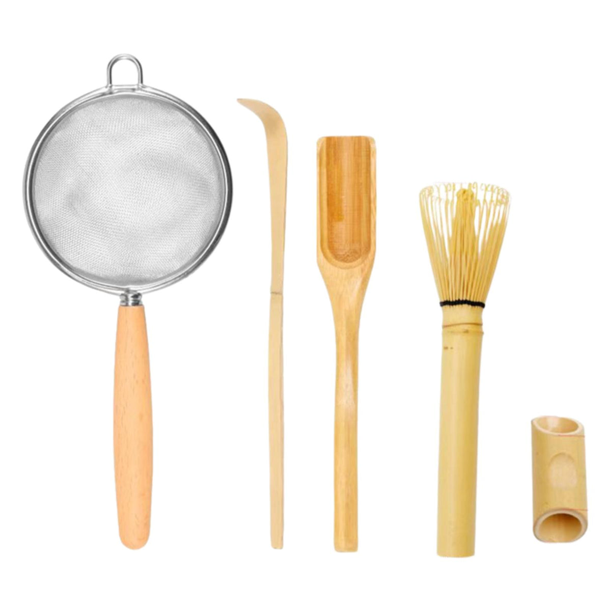 Maxbell Matcha Whisk Set for Beginners Ceremony Accessories Mixer Brush Matcha Tools Light 4pcs set