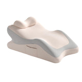 Maxbell Memory Foam Back Pillow for Bed Sitting up Adults Bed Pillow Rest for Office Beige