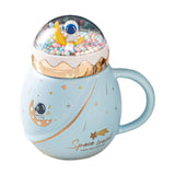 Maxbell Cute Astronaut Mug Creative Funny Space Mug for Friends Kids Valentines Gift Light Blue