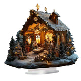 Maxbell 2D Acrylic Ornament Decorative Standing Ornament for Party Bookshelf Holiday Jesus