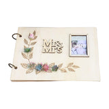 Maxbell Wedding Guest Book Rustic Hardcover Memorial Guestbook for Wedding Reception