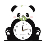 Maxbell Adorable Panda Clock Ornament Home Decor Silent for Bedroom Living Room Dorm Style A