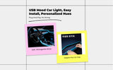 Interior car light-emitting diode strip lights, Universal Serial Bus ambient lighting, multicolor fiber light Multicolor 500cm
