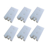 Maxbell 6 Pieces Ice Cooler Blocks Portable Ice Brick Packs for Family Picnic Hiking White