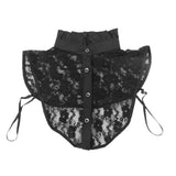 Maxbell 2pcs Black Women Lace Fake Half Shirt Blouse Collar Detachable Costume Accessroy
