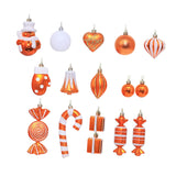 Maxbell 16Pcs Xmas Decorative Baubles Wonderland Shatterproof Orange Christmas Balls