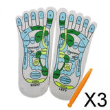 Maxbell 3xFoot Massage Socks Hosiery Reflexology Socks for Adults Unisex Women and Men