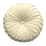 Maxbell Pintuck Pillow Round Pumpkin Floor Pillow for Chair Couch Beige-Cotton