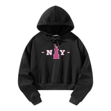 Maxbell Sweatshirt Loose Fit Clothes Fall Crop Hoodie for Female Dog Walking Camping S