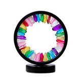 Maxbell Crystal Round Night Light Desk Lamp Crystal Night Lamp for Hotel Office Home Black