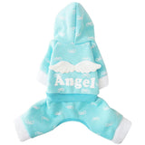 Maxbell Maxbell Pet Dog Cat Puppy Clothes Angel Hoodie Jumpsuit Coat Jacket Apparel Blue L
