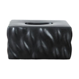 Tissue Container Holder Ceramic Tissue Box for Tabletop Living Room Bathroom black