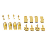 Maxbell 8 Set Dolls House Miniature Door Lock w.Keys & Knocker Mail Slot Letter Box