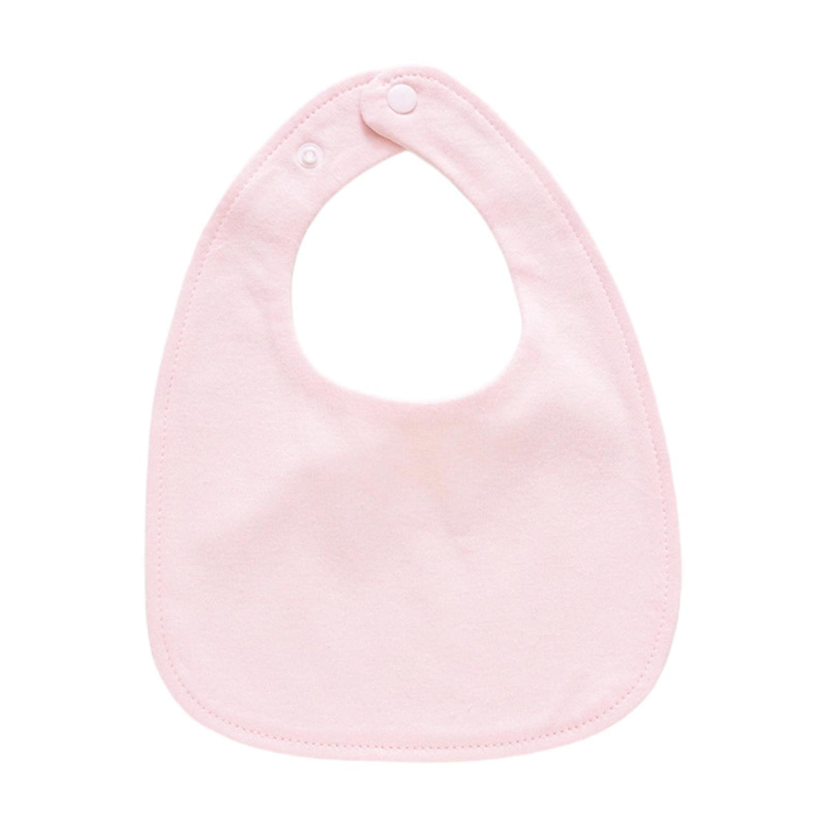 Baby Bib Soft Adjustable Snap Stylish U Shaped for Drooling Teething Newborn Pink