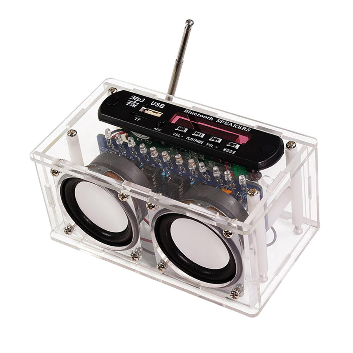 Maxbell DIY BT Compatible Speaker Kit FM Radio Soldering Practice Kit for DIY Lovers