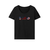 Maxbell Maxbell T Shirt for Women Summer Ladies Crew Neck Tee for Sports Backpacking Walking XXL Black