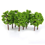Maxbell 6x20Pcs Plastic Model Tress Train Railroad Scenery 1:150 Scale Light Green Kit