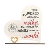 Maxbell Mother's Day Gift Ornament Wooden Figurine for Desktop Bedroom Bookshelf