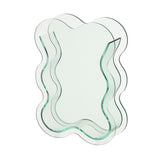 Maxbell Acrylic Hydroponic Vase Modern Centerpiece Flower Vase for Table Living Room Transparent Green