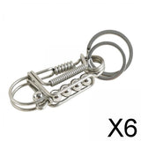 Maxbell 6xBird Key Chain Decoration Men Gift Personality DIY Families Father Argent