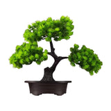 Maxbell Artificial Bonsai Tree Desk Display Plants Indoor for Desk Living Room Table Double pine