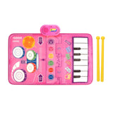 Maxbell Piano Drum Mat Multifunctional Improve Hand Eye Coordination Skills Baby Toy pink