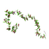Maxbell Simulation Flower Vine Silk Flower Garland Wedding Decoration Purple