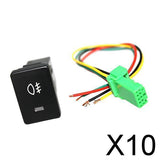 Maxbell 10xPush Switch White LED Fog Light Symbol For        2008-up