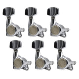 Maxbell 6x Electric Guitar String Tuning Pegs 1:18 for Folk Classic Guitar Accessory Silver Right