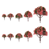 Maxbell 4xModel Trees Scenery Peach Flower 1:75 to 1:500 Scale Tree Landscape Layout
