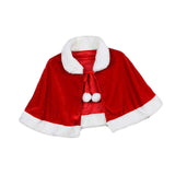 Maxbell 2xRed Velvet Cape Dress up Christmas Costume Cloak for Carnival Xmas Supplies Adult