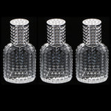 3x Pineapple Portable Glass Container Perfume Bottles With Spray Silver 30ml
