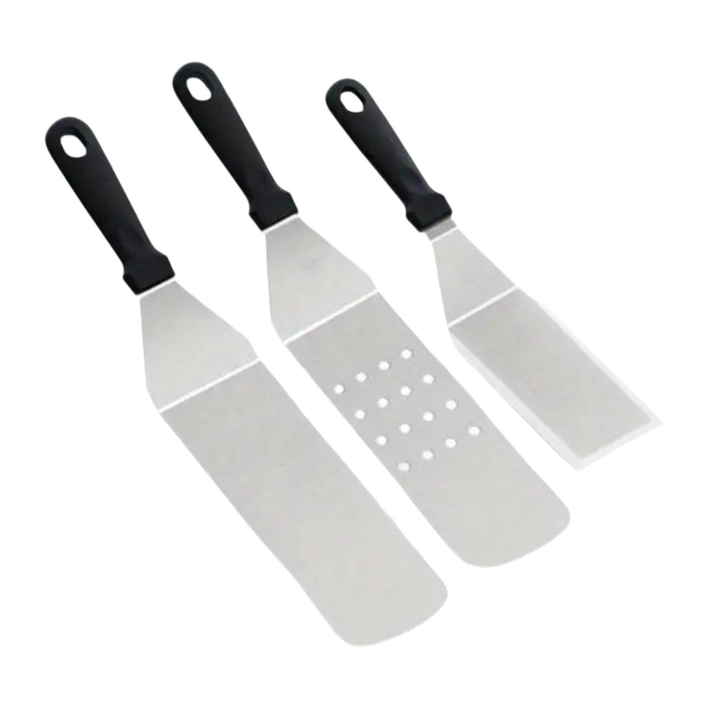 Maxbell 3x Stainless Steel Spatula Set Heavy Duty for Home Teppanyaki Grill  Flat Top