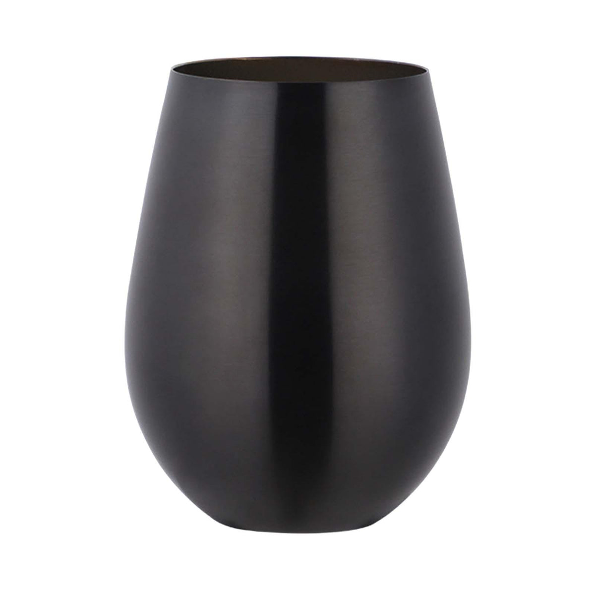 Maxbell Stainless Steel Beer Mug Stemless Cocktail Mug for Bar Drinkware Home Hiking Black