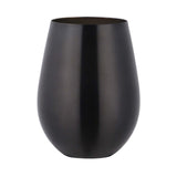 Maxbell Stainless Steel Beer Mug Stemless Cocktail Mug for Bar Drinkware Home Hiking Black