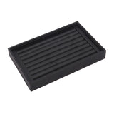 Maxbell Jewelry Storage Tray for Earrings Bracelet Women 227x146x31mm Leather Black