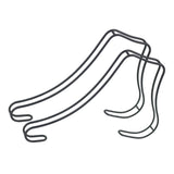 2Pcs Sandal Shoe Store Display Stand Inserts for Shopping Mall Shop Home Use Black