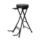 Maxbell Guitar Bench Portable Round Stool Foldable Guitar Seat for Stage Pipa Guitar