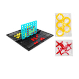 Maxbell 2 in 1 Borad Games Line up 4 Game and Tic Toe Game Foldable for Family Teens