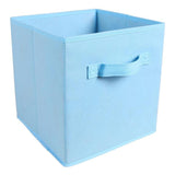 Maxbell Fabric Storage Cube Clothes Shoes Open Storage Bin for Kid's Room Study Desk blue