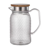 Maxbell Maxbell Beverage Pitcher Cold Water Pitcher Transparent Beverage Carafe Cold Pitcher bamboo lid