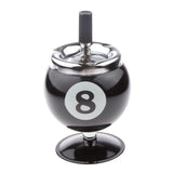 Maxbell Collectible Gift Aluminum Pool Billiard Ball Ashtray with base Black 8 - Aladdin Shoppers