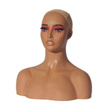 Woman Mannequin Head Display Model Lifelike Hat Display Stand for Barbershop