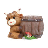 Maxbell Cute Animal Planter Decorative Craft Planter Pots for Outdoor Office Balcony D