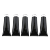 Maxbell Maxbell 5pcs Refillable Empty Tube Cream Lotion Facial Cleanser Bottles Black Silver