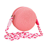 Maxbell Woven Straw Crossbody Bag Lightweight Fashion Bohemia Bag Women Shoulder Bag Pink