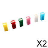 Maxbell 2x6pcs Car Female Push In Cartridge Fuses 32V 20A 25A 30A 40A 50A 60A F2824-Z