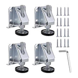 Maxbell 4Pcs Adjustable Furniture Leveling Feet Sturdy Easily Install with Lock Nuts Silvery