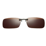 Maxbell 2pieces Polarized Clip On Flip Up UV400 Driving Rectangle Sunglasses