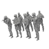 Maxbell 7x Miniature Figures 1/72 Scale Unpainted Diorama Figures for Friends Family